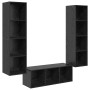 Juego de muebles de TV 3 pcs Roble negro 37 x 37 x 142.5 cm
