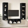 Juego de muebles de TV 3 pcs Roble negro 37 x 37 x 142.5 cm