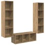 Juego de muebles de TV 3 pcs Roble artisan 37 x 37 x 142.5 cm
