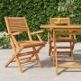 Sillas de jardín plegables 2 uds madera maciza teca 55x62x90 cm