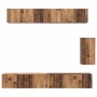 Conjunto de mueble de TV 6 pcs Madera vieja Estándar Mediano