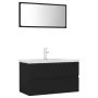 Black engineered wood bathroom furniture set by vidaXL, Bathroom furniture - Ref: Foro24-3071685, Price: 236,58 €, Discount: %