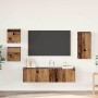 Conjunto de mueble de TV 5 pcs Madera vieja 30.5 x 30 x 60 cm