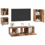 Conjunto de mueble de TV 5 pcs Madera vieja 30.5 x 30 x 60 cm