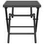 Mesa de jardín plegable malla acero gris antracita 38x38x38 cm