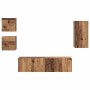 Conjunto de mueble de TV 5 pcs Madera vieja 30.5 x 30 x 60 cm