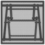 Mesa de jardín plegable malla acero gris antracita 38x38x38 cm