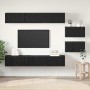 Conjunto de mueble de TV 8 pcs Roble negro 60 x 30 x 30 cm