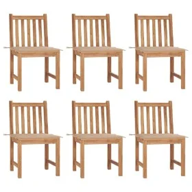 Garden chairs 6 units with solid teak wood cushions by vidaXL, Garden chairs - Ref: Foro24-3073118, Price: 675,30 €, Discount: %