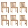 Garden chairs 6 units with solid teak wood cushions by vidaXL, Garden chairs - Ref: Foro24-3073118, Price: 675,24 €, Discount: %