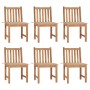 Gartenstühle 6 Einheiten mit massiven Teakholzkissen von vidaXL, Gartenstühle - Ref: Foro24-3073118, Preis: 693,68 €, Rabatt: %