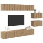 Conjunto de mueble de TV 8 pcs Roble artisan 60 x 30 x 30 cm