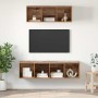 Juego de muebles de TV 2 pcs Madera vieja 37 x 37 x 142.5 cm
