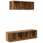 Juego de muebles de TV 2 pcs Madera vieja 37 x 37 x 142.5 cm