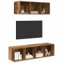 Juego de muebles de TV 2 pcs Madera vieja 37 x 37 x 142.5 cm