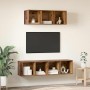Juego de muebles de TV 2 pcs Madera vieja 37 x 37 x 142.5 cm