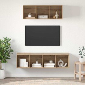Juego de muebles de TV 2 pcs Roble artisan 37 x 37 x 142.5 cm