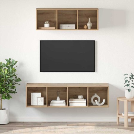 Juego de muebles de TV 2 pcs Roble artisan 37 x 37 x 142.5 cm