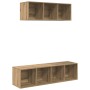 Juego de muebles de TV 2 pcs Roble artisan 37 x 37 x 142.5 cm