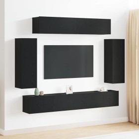 Conjunto de Muebles para TV de 6 Piezas - Acabado de Madera