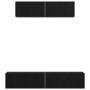 Mueble de TV de Pared Montaje en la pared 4 pcs Roble Negro