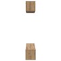 Juego de muebles de TV Montaje en la pared 4 pcs Roble artisan