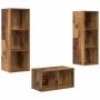 Conjunto de mueble de TV Madera vieja 37 x 37 x 107 cm