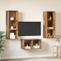 Conjunto de mueble de TV Madera vieja 37 x 37 x 107 cm