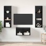 Conjunto de mueble de TV Roble negro 37 x 37 x 107 cm