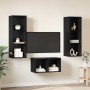 Conjunto de mueble de TV Roble negro 37 x 37 x 107 cm