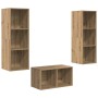 Conjunto de mueble de TV Roble artisan 37 x 37 x 107 cm