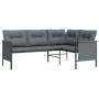 Juego de muebles de jardín 2 piezas acero gris antracita