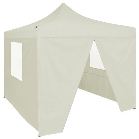 Professional folding tent with 4 cream-colored steel walls 2x2m by vidaXL, Tents and gazebos - Ref: Foro24-48882, Price: 111,...