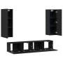 Set de mueble para TV de 4 piezas colgado en la pared de, de
