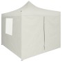 Professional folding tent with 4 cream-colored steel walls 2x2m by vidaXL, Tents and gazebos - Ref: Foro24-48882, Price: 111,...