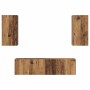 Conjunto de mueble de TV 4 pcs Madera vieja 60 x 30 x 30 cm