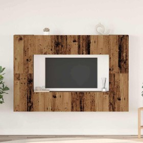 Conjunto de mueble de TV 8 pcs Madera vieja 60 x 30 x 30 cm