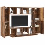 Conjunto de mueble de TV 8 pcs Madera vieja 60 x 30 x 30 cm