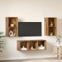 Juego de muebles de TV 3 pcs Madera vieja 37 x 37 x 107 cm