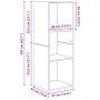 Juego de muebles de TV 3 pcs Madera vieja 37 x 37 x 107 cm