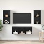 Juego de muebles de TV 3 pcs Roble negro 37 x 37 x 107 cm