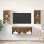Juego de muebles de TV 3 pcs Roble artisan 37 x 37 x 107 cm