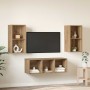Juego de muebles de TV 3 pcs Roble artisan 37 x 37 x 107 cm