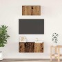 Conjunto de mueble de TV 2 pcs Madera vieja 80 x 30 x 30 cm