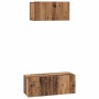 Conjunto de mueble de TV 2 pcs Madera vieja 80 x 30 x 30 cm