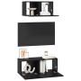 Conjunto de mueble de TV 2 pcs Roble negro 80 x 30 x 30 cm