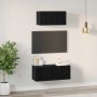 Conjunto de mueble de TV 2 pcs Roble negro 80 x 30 x 30 cm