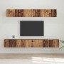 Juego de muebles de TV 5 pcs Madera vieja Mediano
