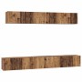 Juego de muebles de TV 5 pcs Madera vieja Mediano