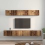 Juego de muebles de TV 5 pcs Madera vieja Mediano